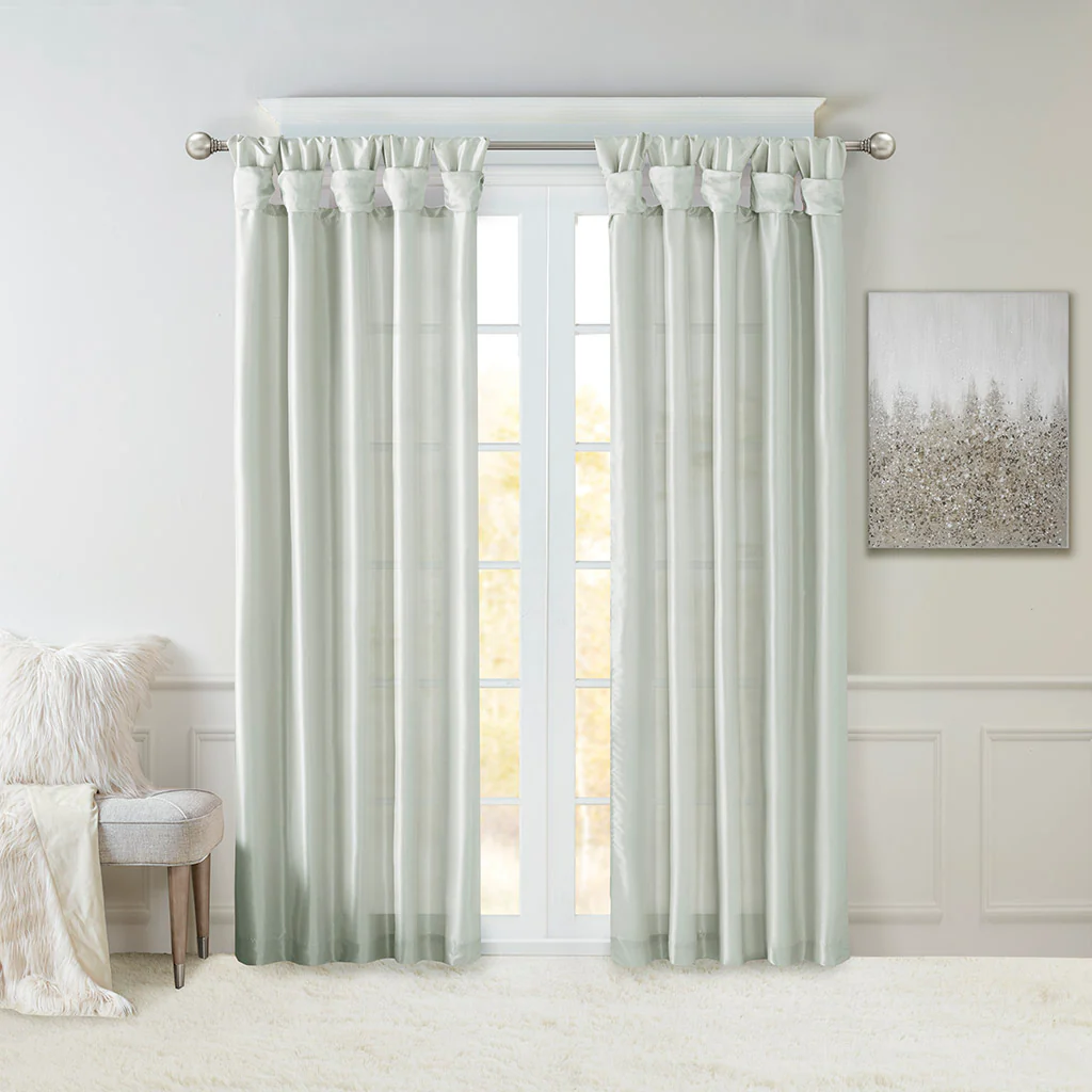 Emilia Twist Tab Lined Window Curtain Panel - Image 15