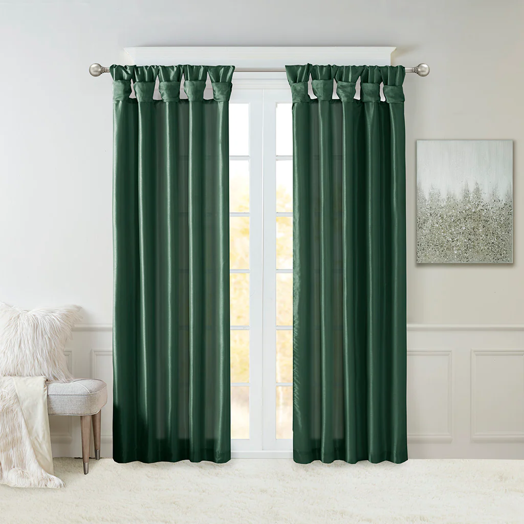 Emilia Twist Tab Lined Window Curtain Panel - Image 16