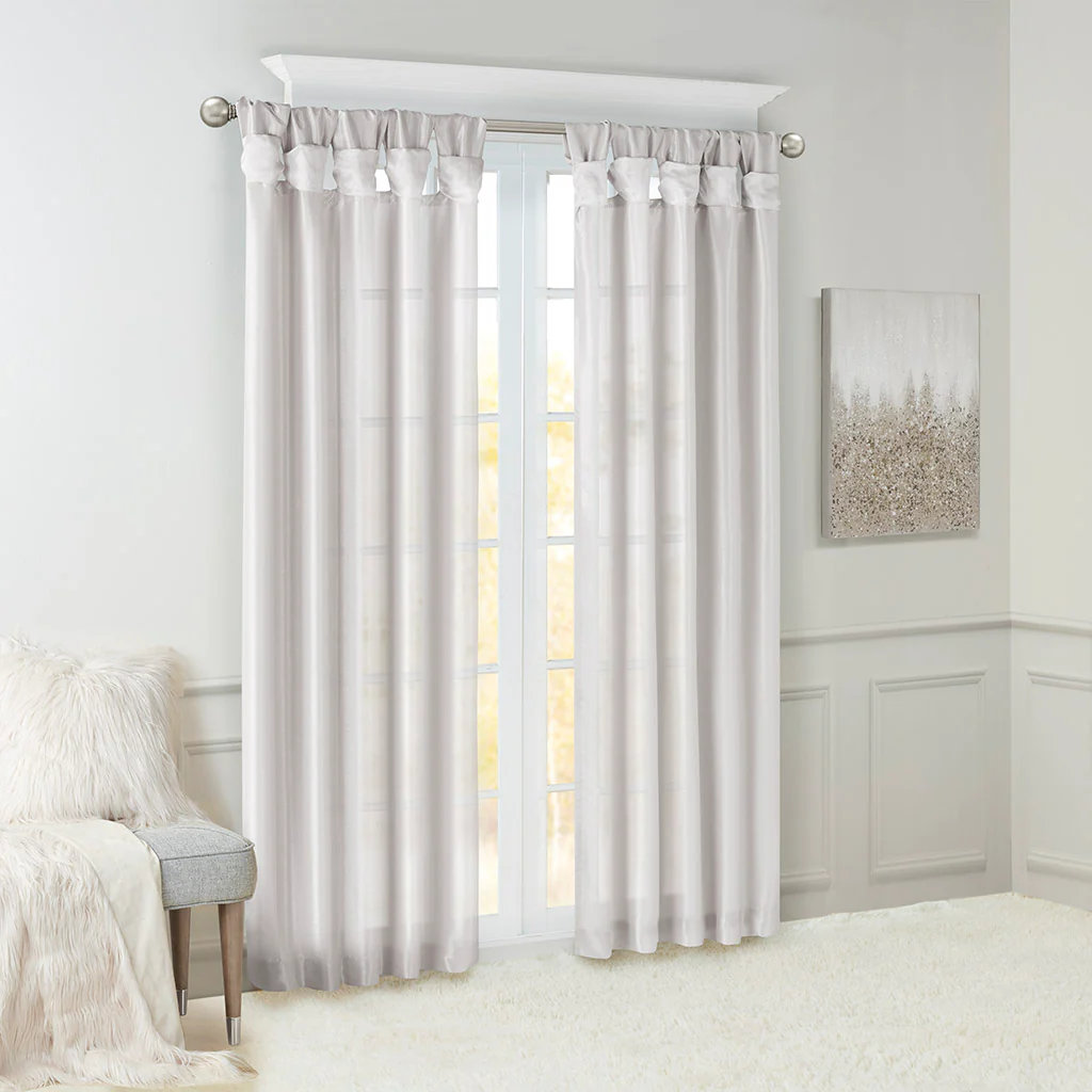 Emilia Twist Tab Lined Window Curtain Panel - Image 19