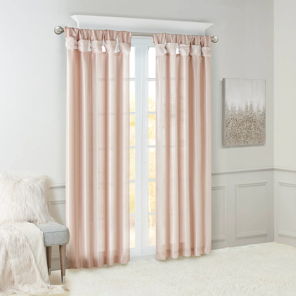 Emilia Twist Tab Lined Window Curtain Panel - Image 23