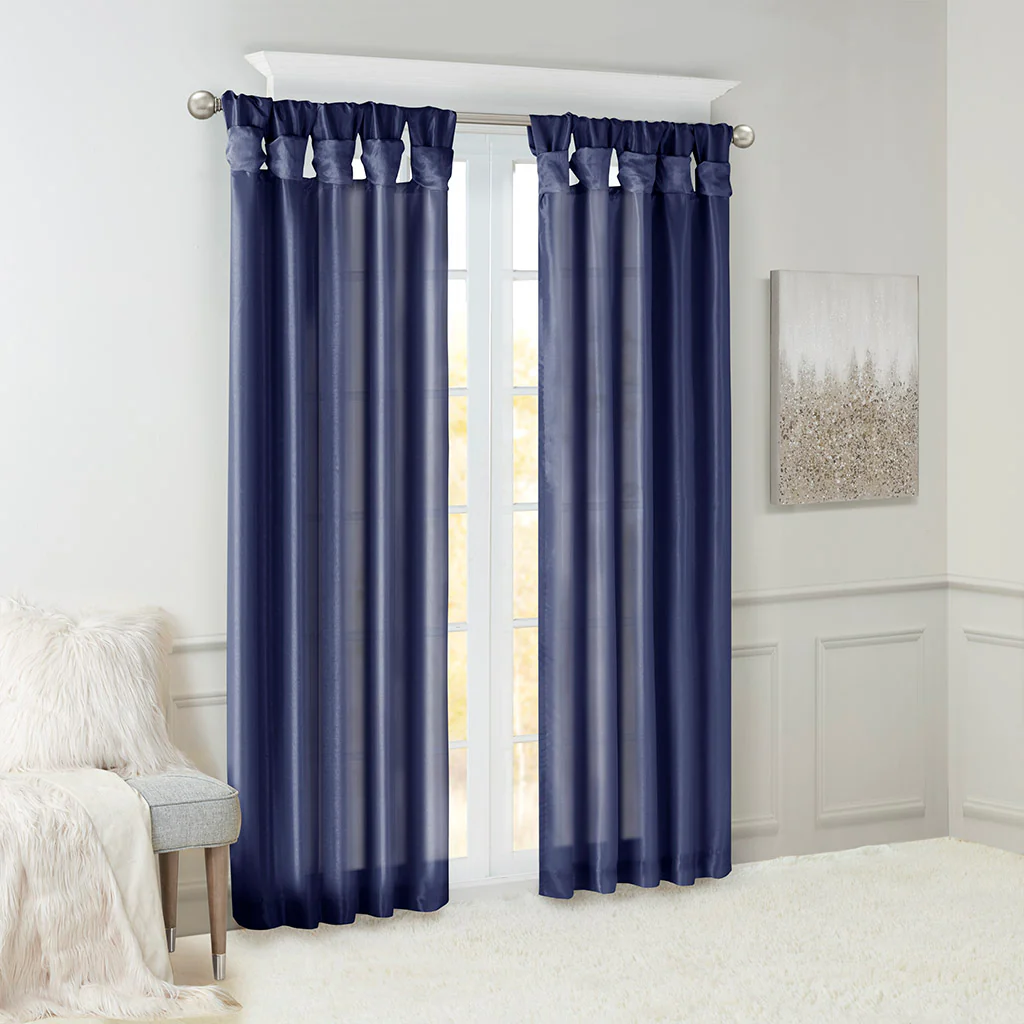 Emilia Twist Tab Lined Window Curtain Panel - Image 24