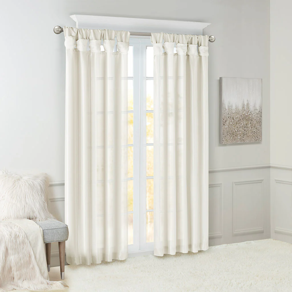 Emilia Twist Tab Lined Window Curtain Panel - Image 25