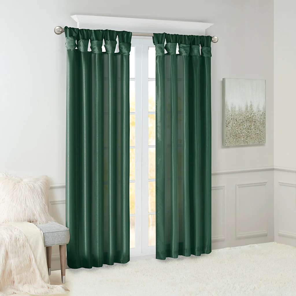 Emilia Twist Tab Lined Window Curtain Panel - Image 26