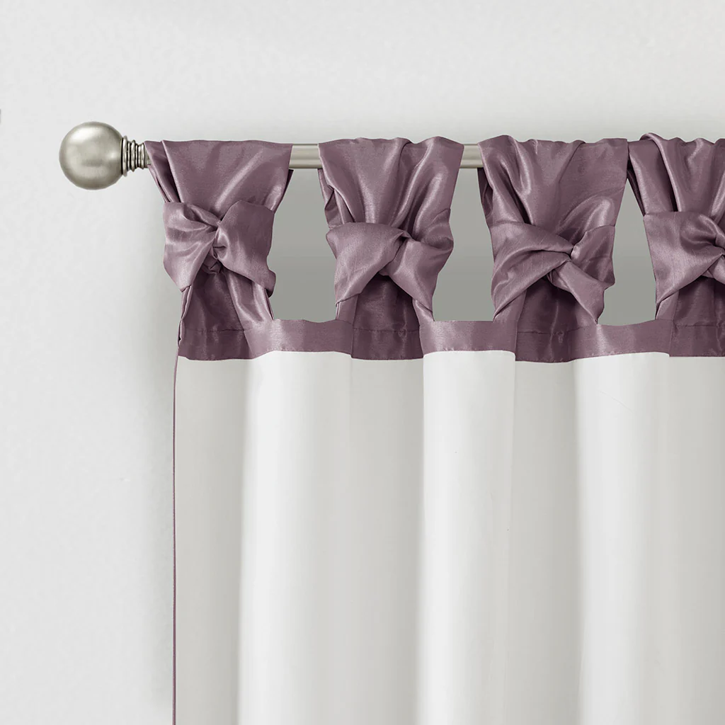 Emilia Twist Tab Lined Window Curtain Panel - Image 42
