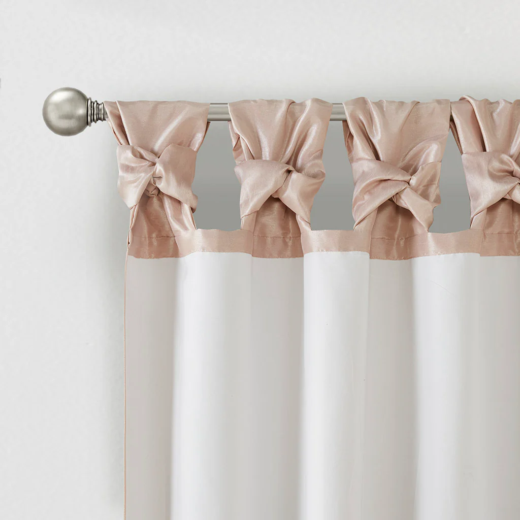 Emilia Twist Tab Lined Window Curtain Panel - Image 43