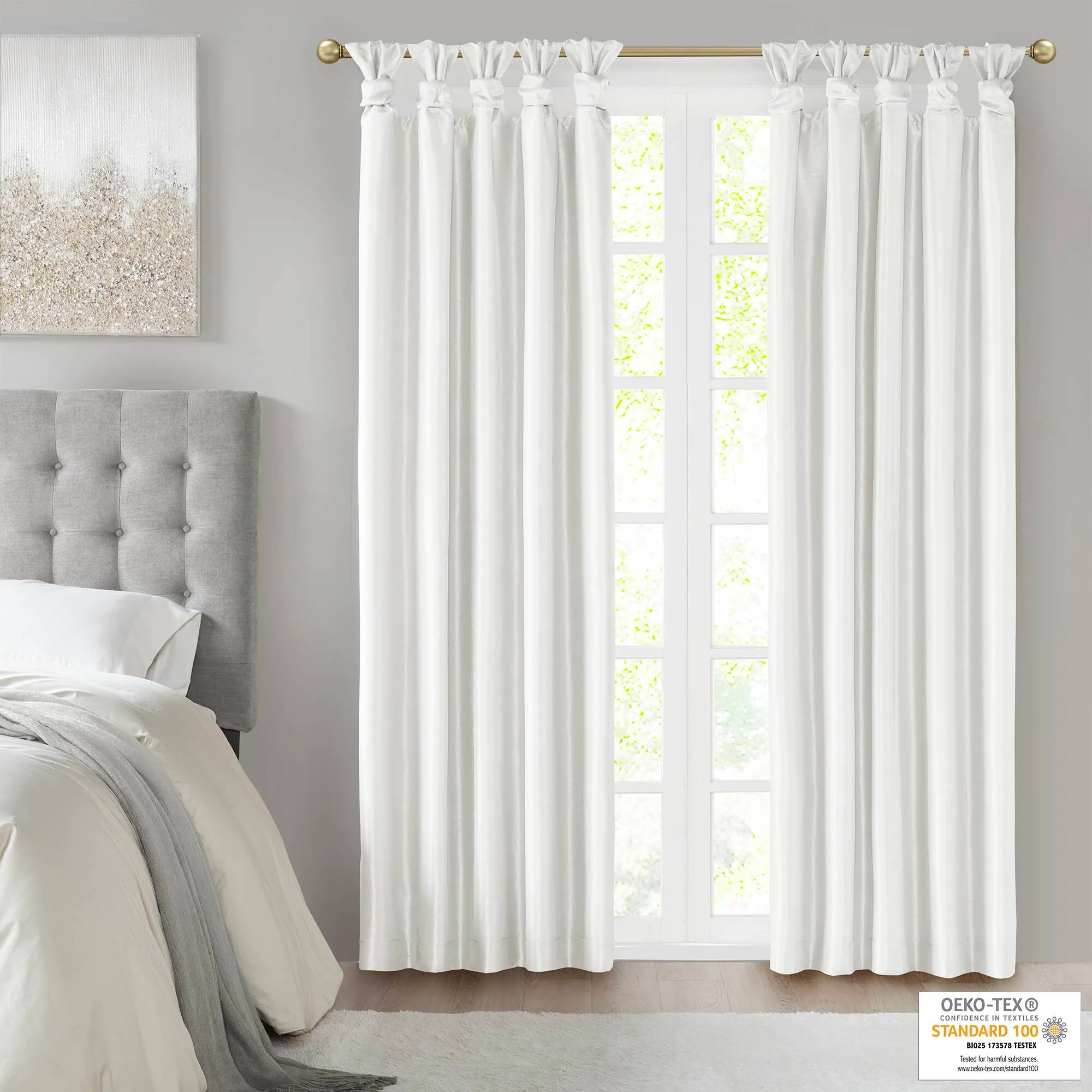 Emilia Twist Tab Total Blackout Window Curtain Panel - Image 57