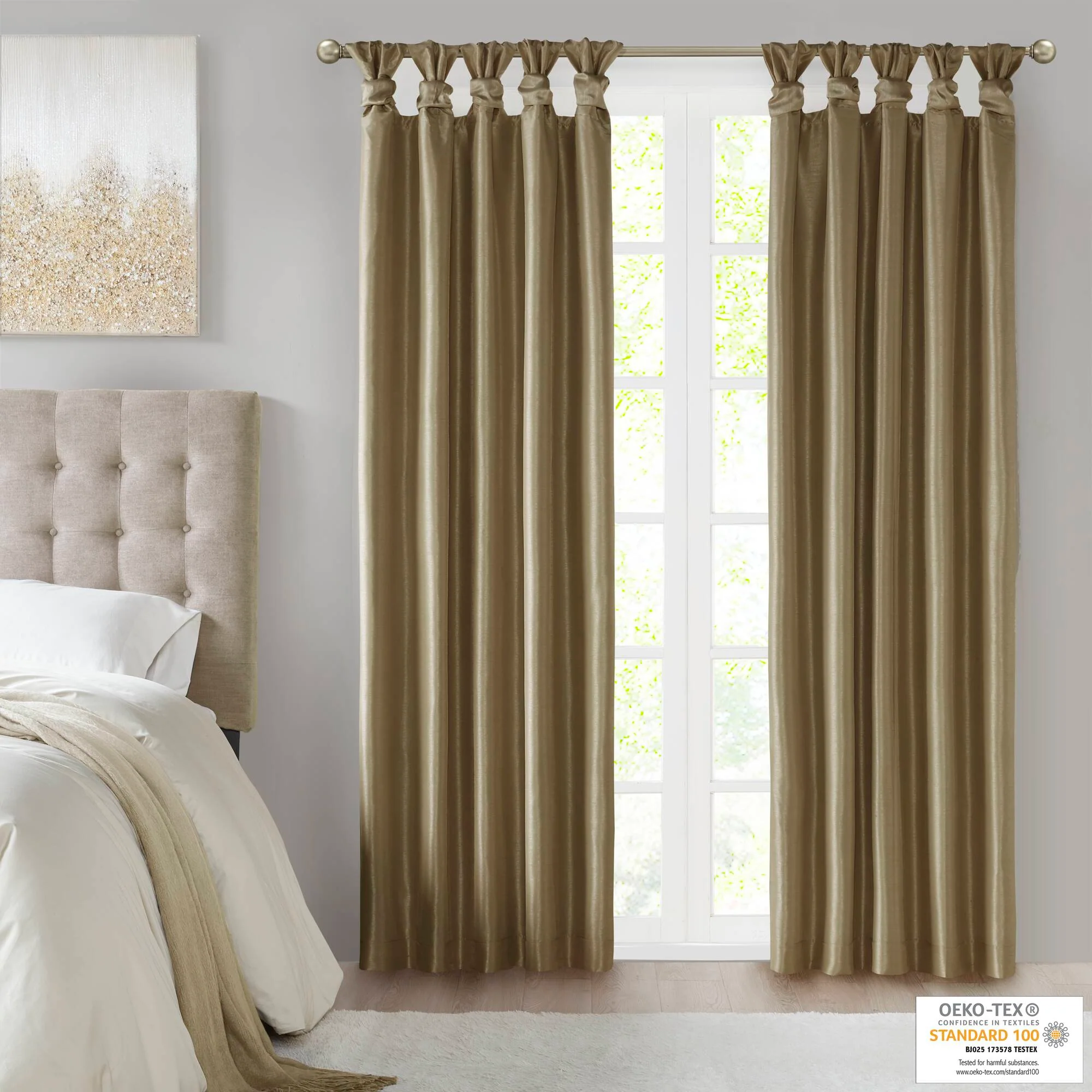Emilia Twist Tab Total Blackout Window Curtain Panel - Image 70