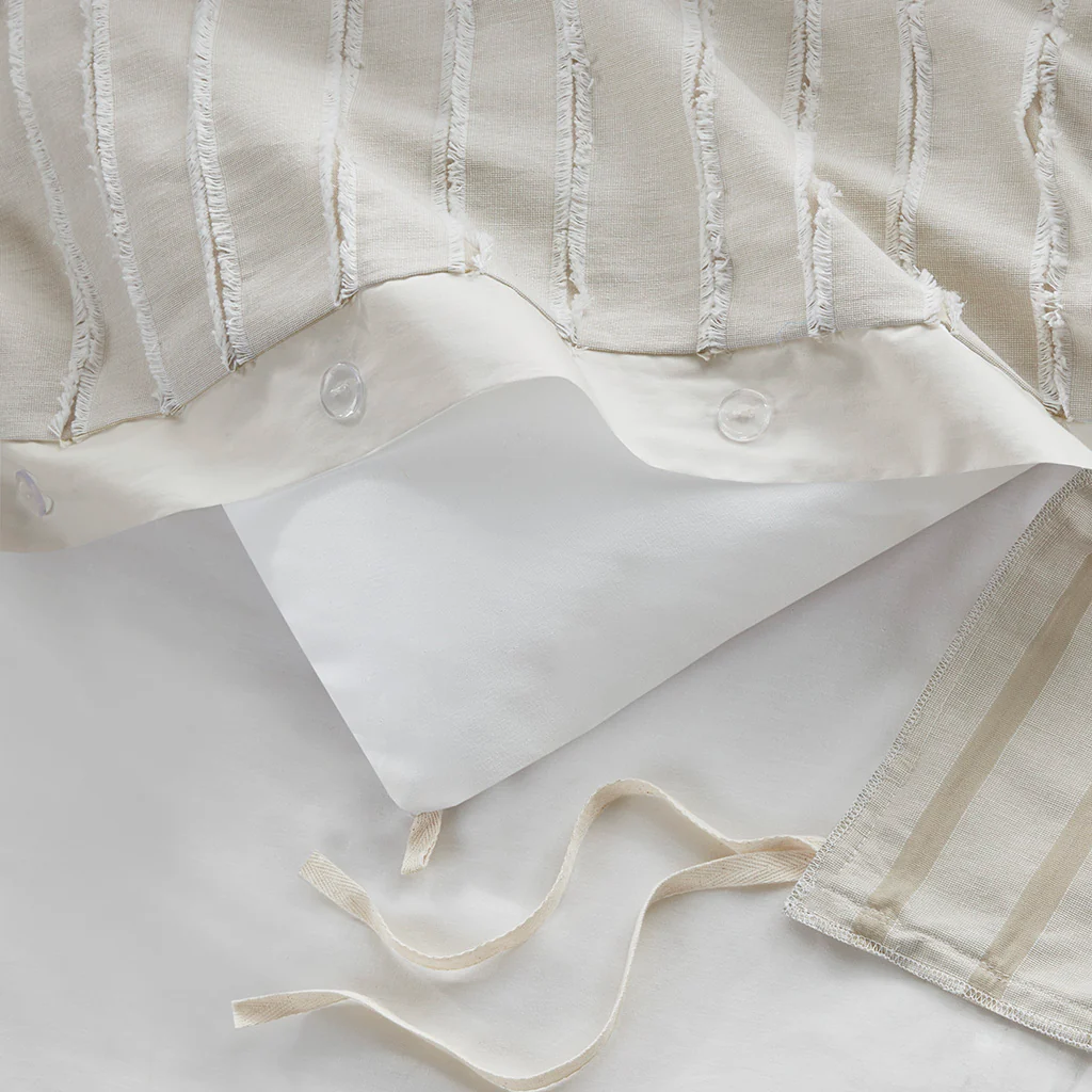 Essence Oversized Cotton Clipped Jacquard Comforter Set with Euro Shams and Throw Pillows - Image 37