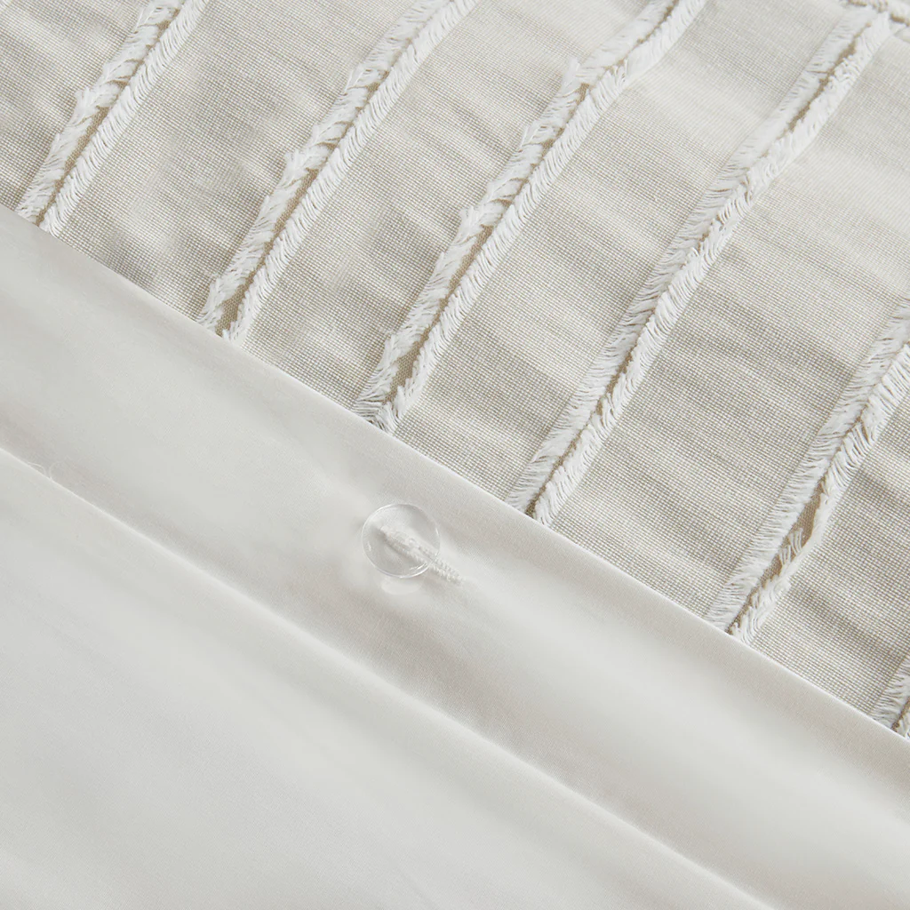 Essence Oversized Cotton Clipped Jacquard Comforter Set with Euro Shams and Throw Pillows - Image 42