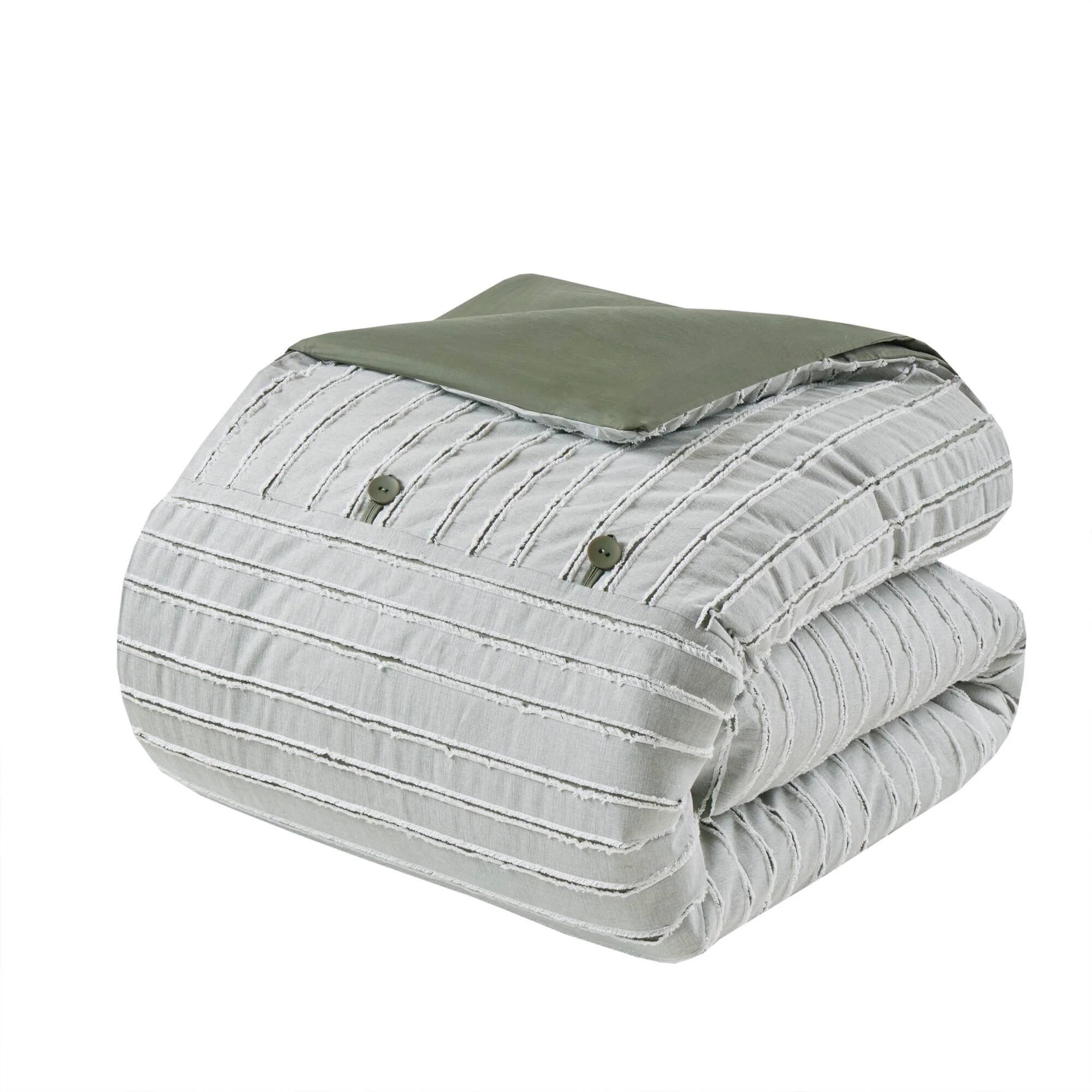 Essence Oversized Cotton Clipped Jacquard Comforter Set with Euro Shams and Throw Pillows - Image 58