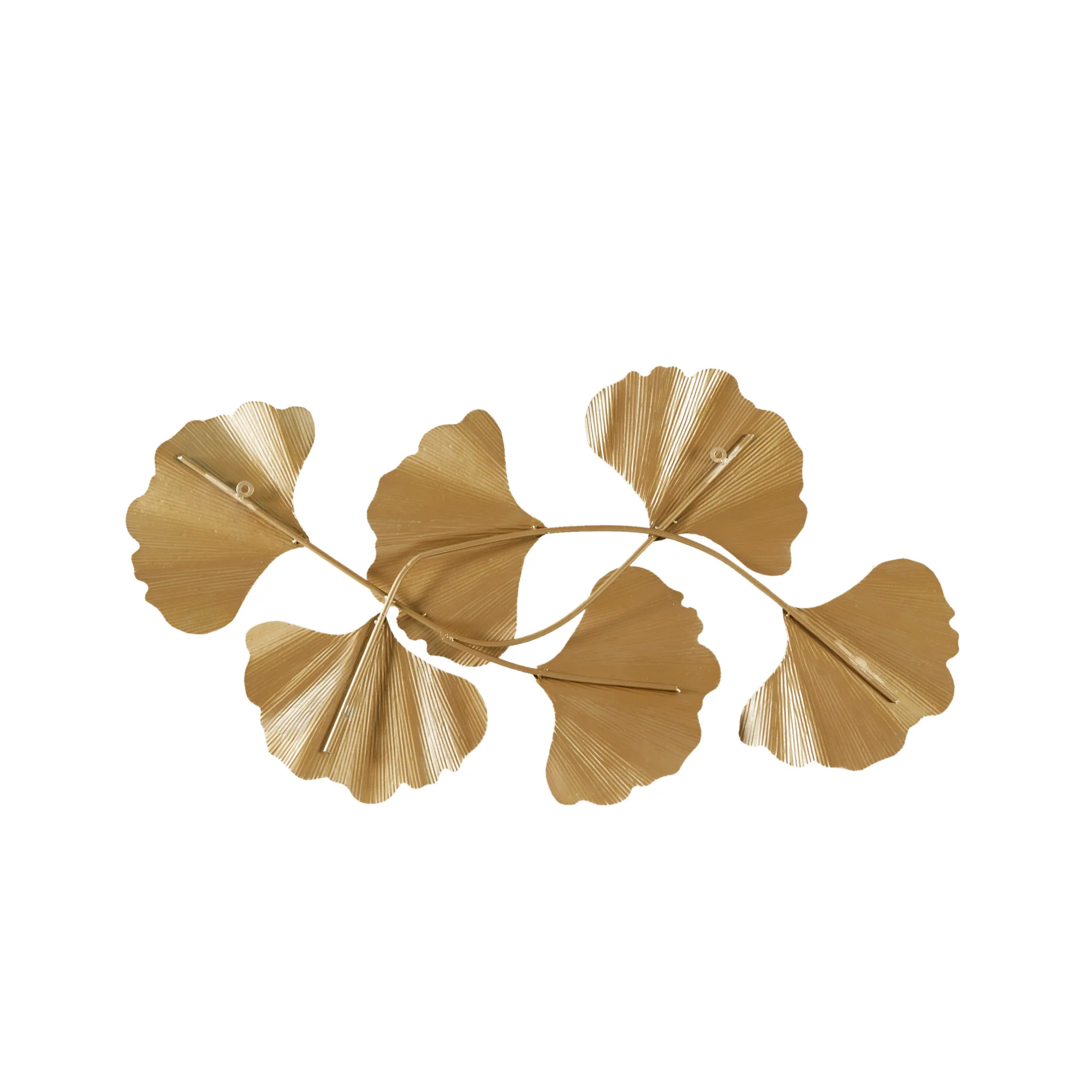 Faye Gold Foil Metal Ginkgo Leaf Wall Decor - Image 3