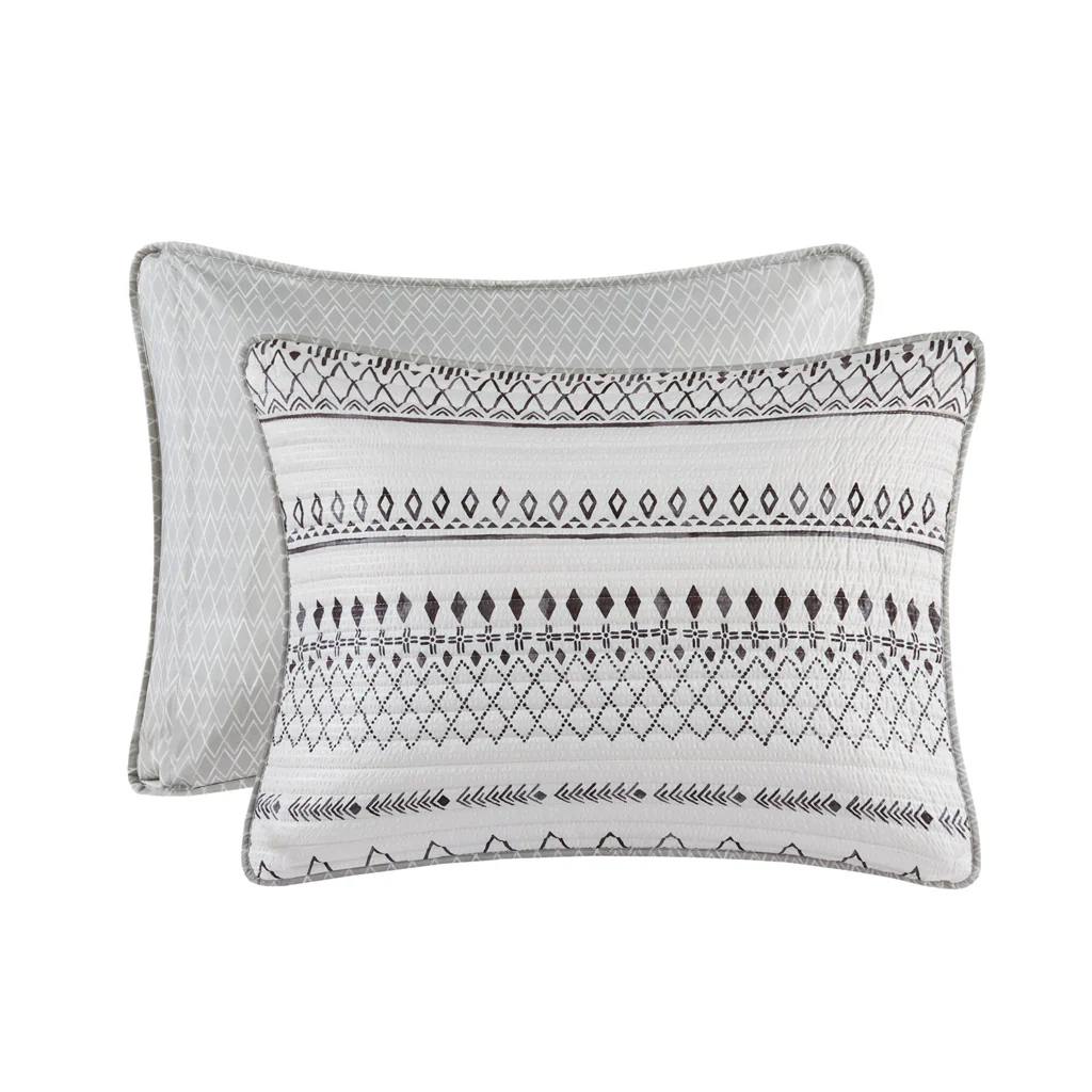 Fraser 3-Piece Printed Microfiber Seersucker Quilt Set - Image 11