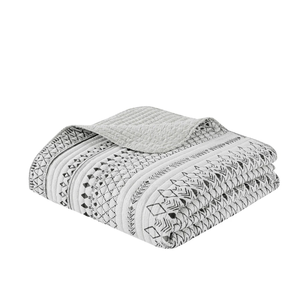 Fraser 3-Piece Printed Microfiber Seersucker Quilt Set - Image 12