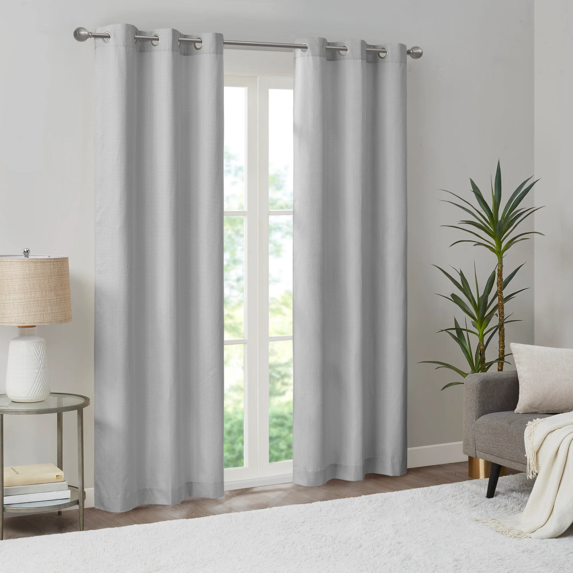 Galen Basketweave Room Darkening Curtain Panel Pair - Image 11