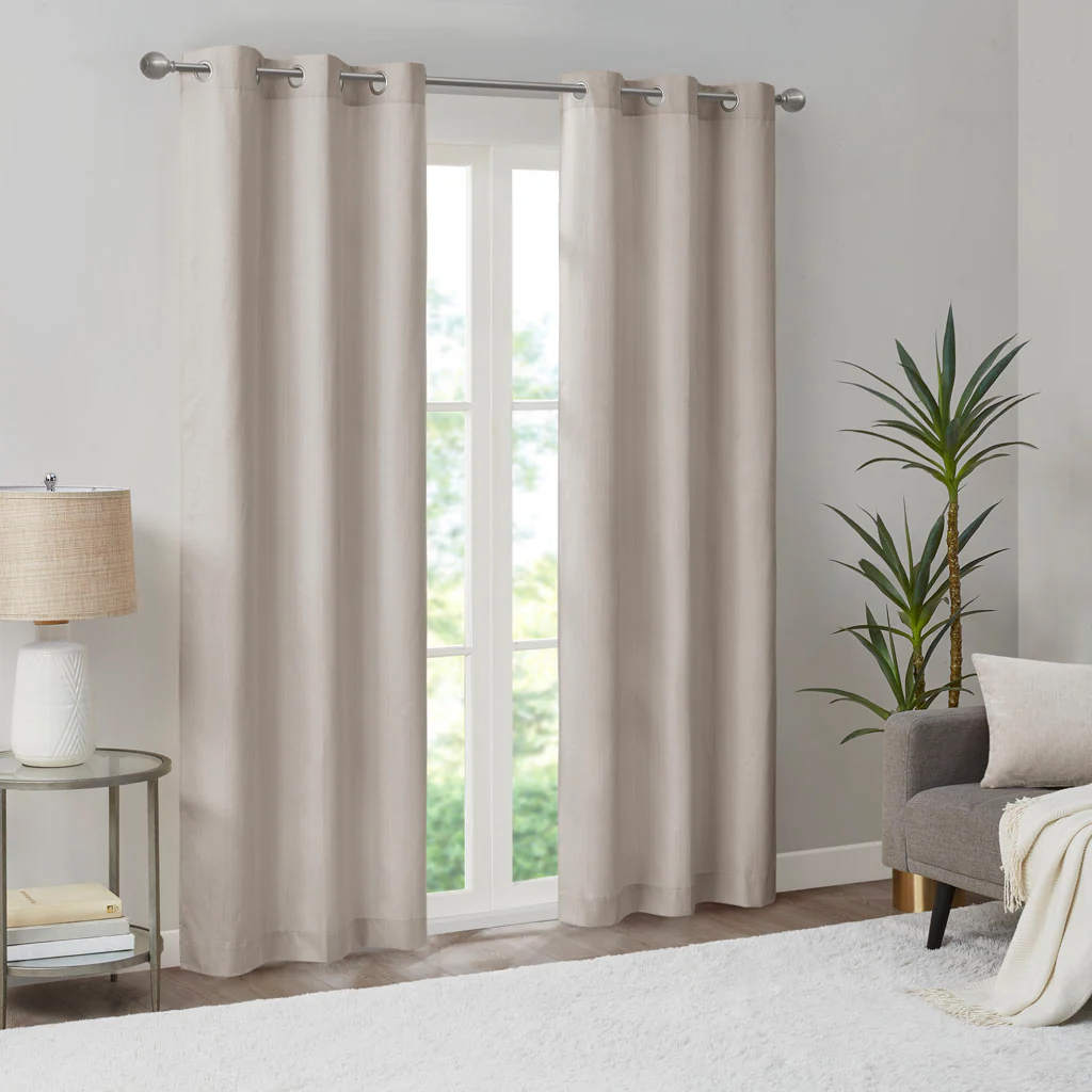 Galen Basketweave Room Darkening Curtain Panel Pair - Image 12