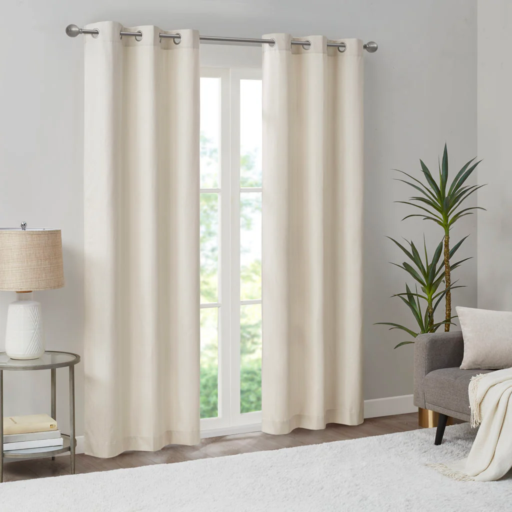 Galen Basketweave Room Darkening Curtain Panel Pair - Image 15