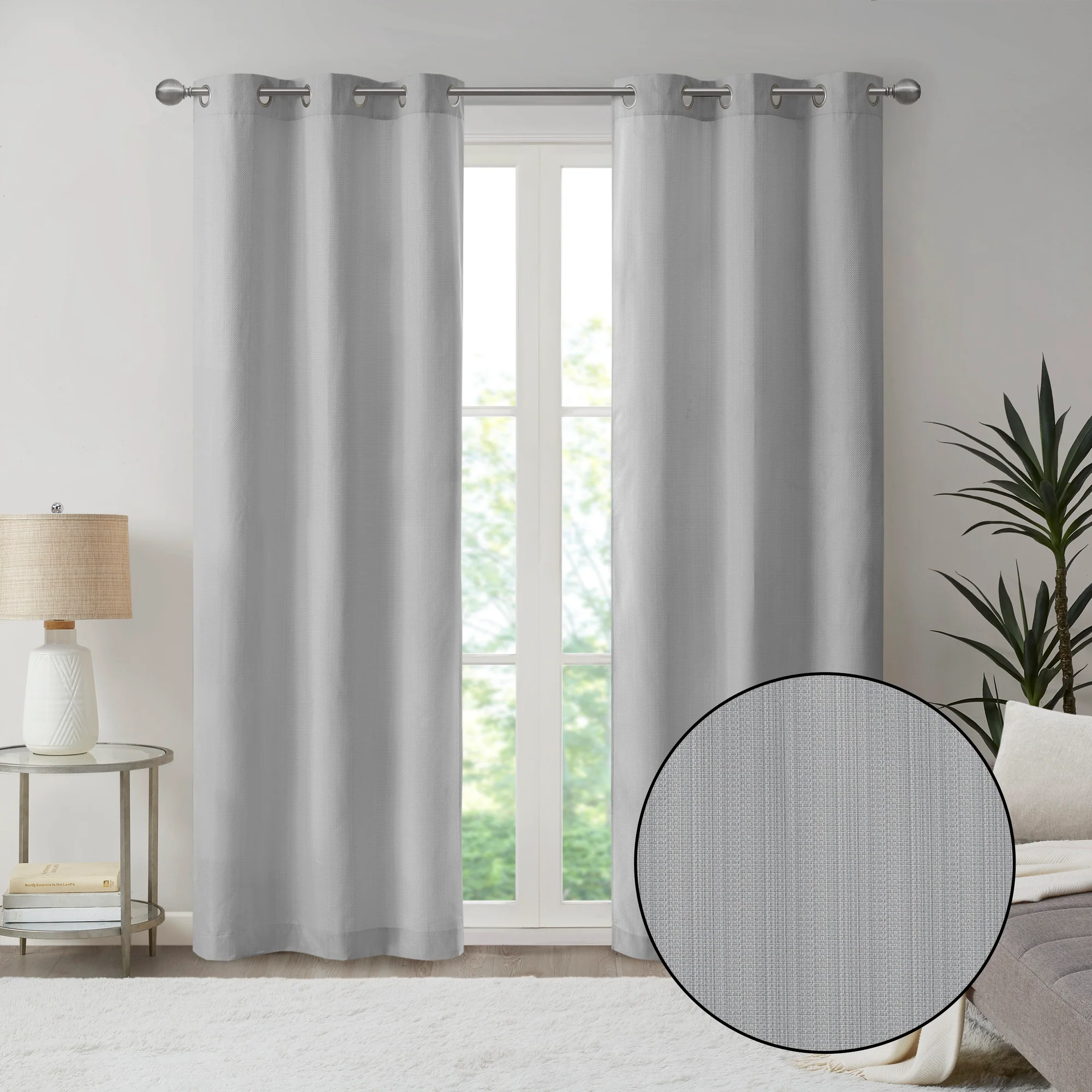 Galen Basketweave Room Darkening Curtain Panel Pair - Image 20