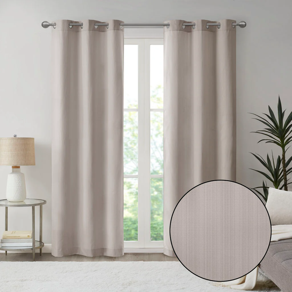 Galen Basketweave Room Darkening Curtain Panel Pair - Image 41