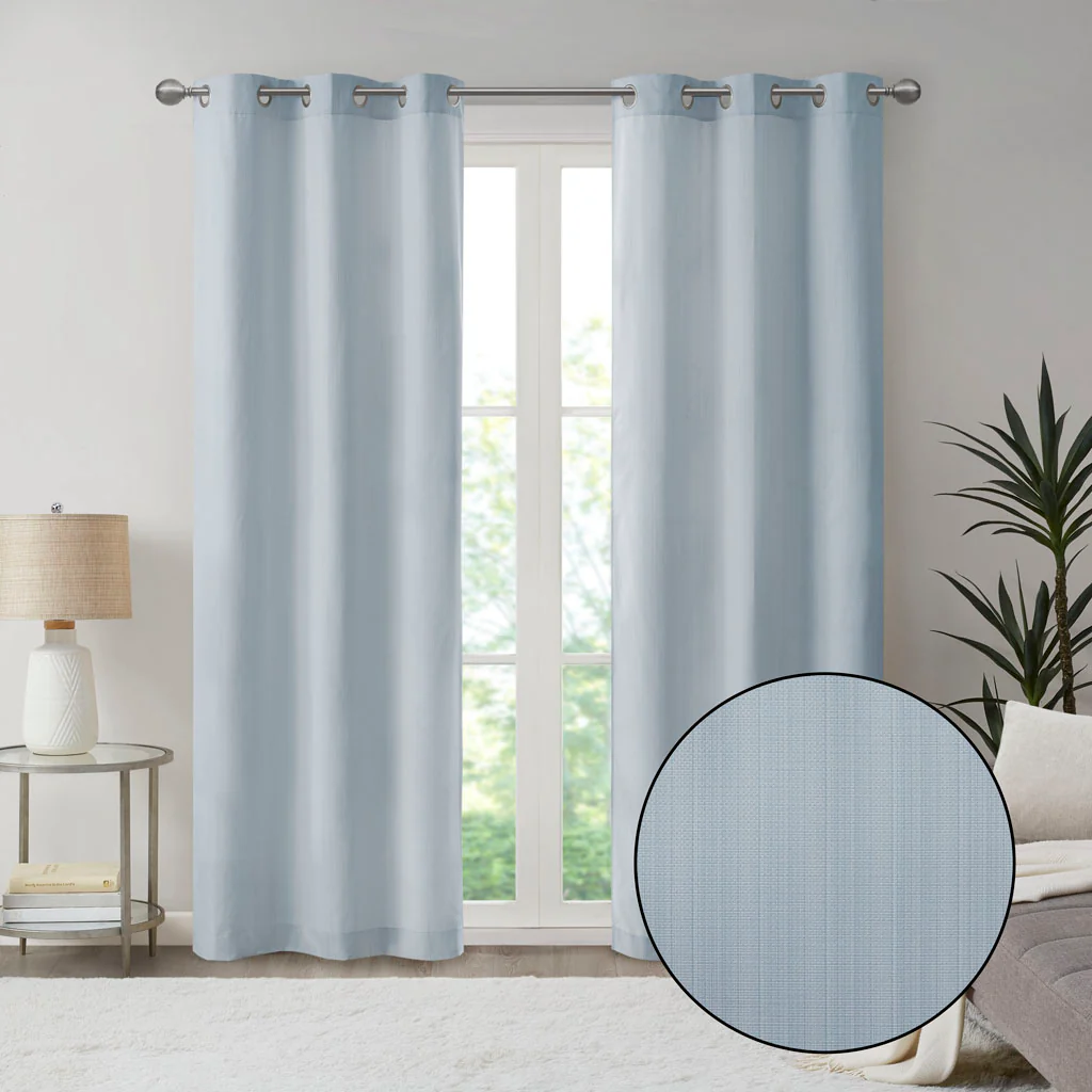 Galen Basketweave Room Darkening Curtain Panel Pair - Image 42