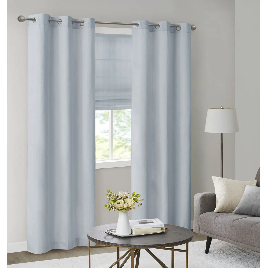 Galen Basketweave Room Darkening Curtain Panel Pair - Image 54