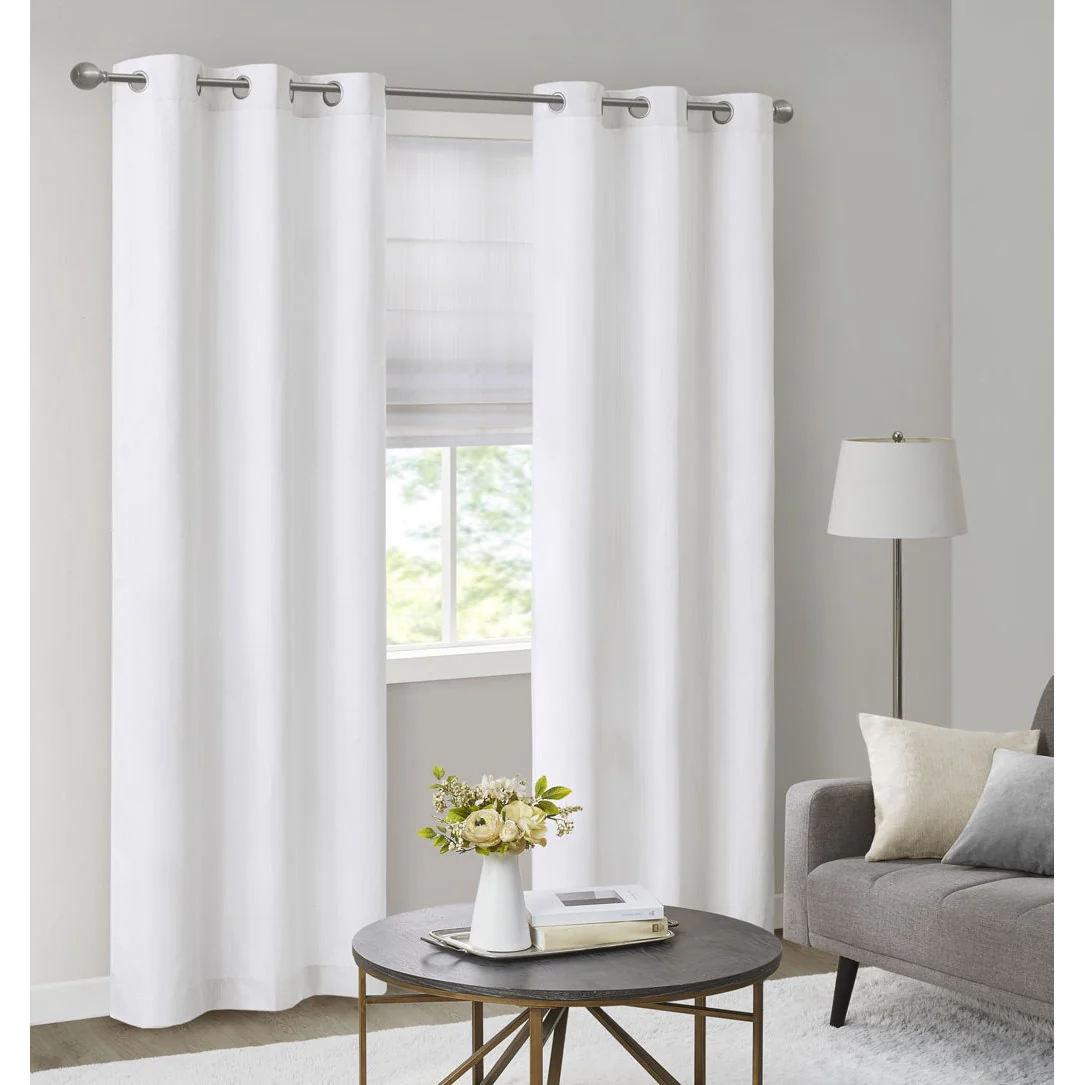 Galen Basketweave Room Darkening Curtain Panel Pair - Image 55
