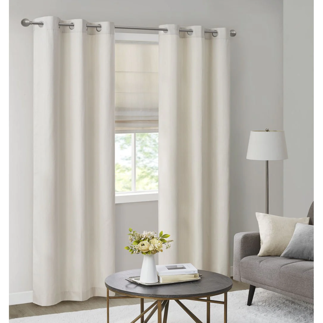 Galen Basketweave Room Darkening Curtain Panel Pair - Image 56