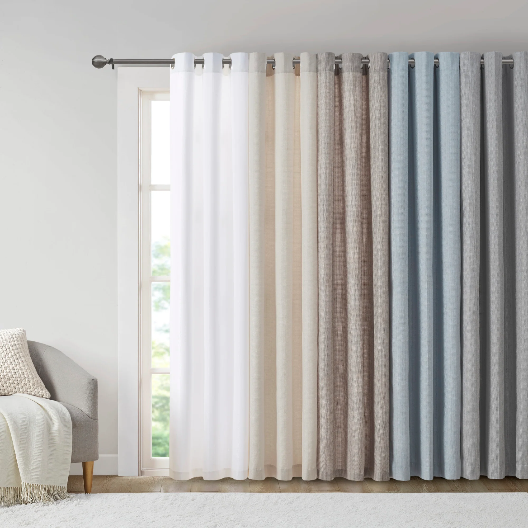 Galen Basketweave Room Darkening Curtain Panel Pair - Image 64
