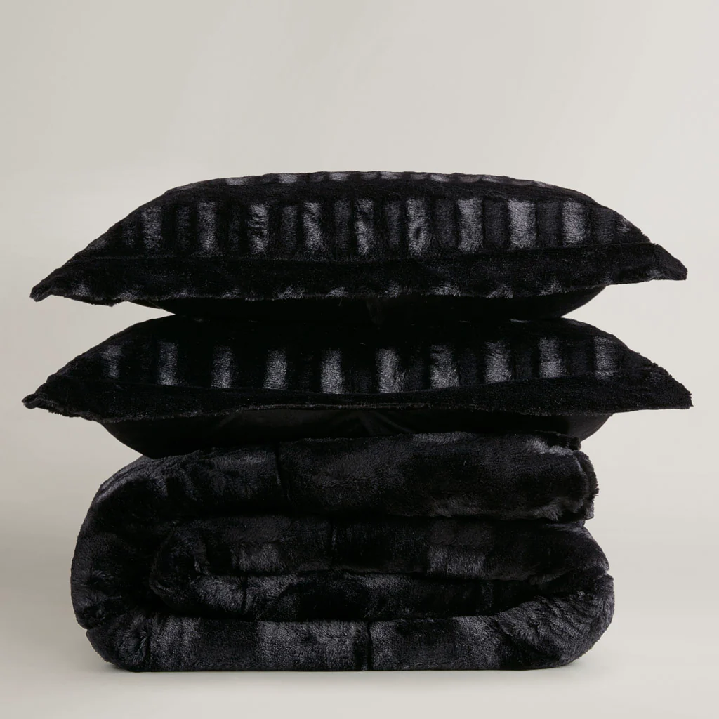 Gia Back Print Long Fur Comforter Mini Set - Image 28
