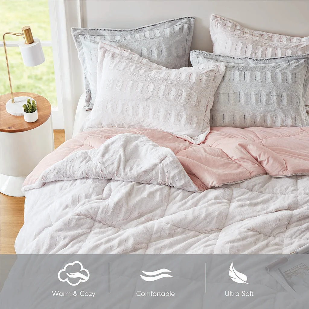 Gia Back Print Long Fur Comforter Mini Set - Image 43