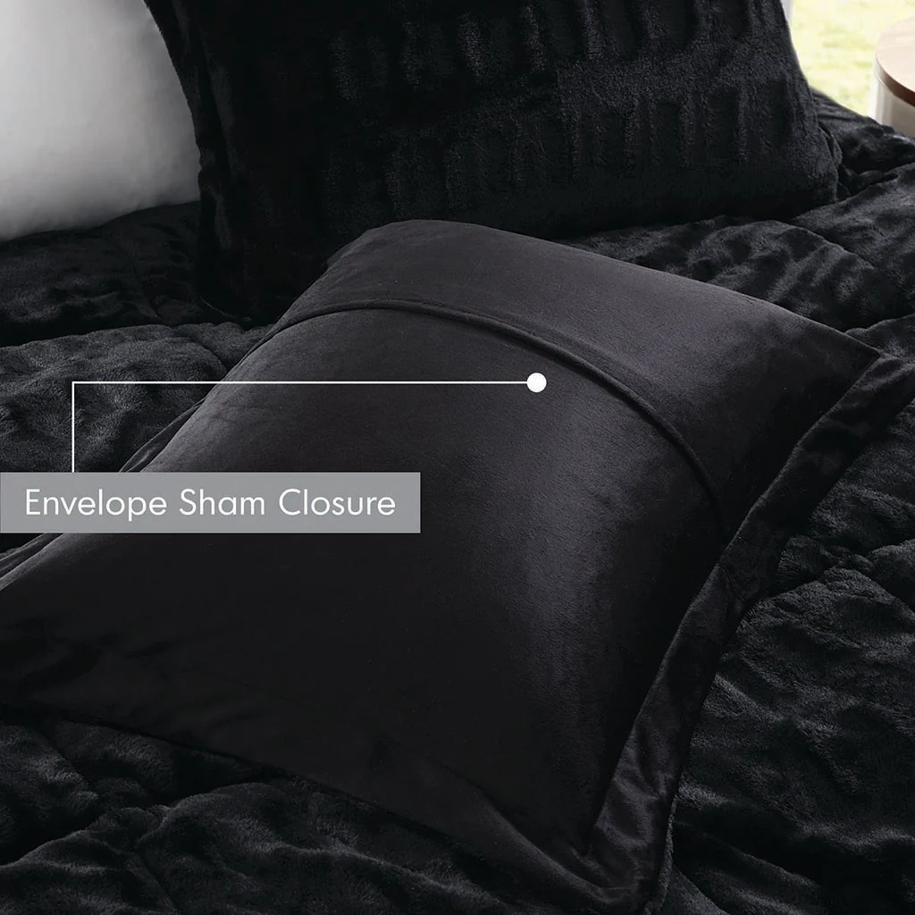 Gia Back Print Long Fur Comforter Mini Set - Image 51