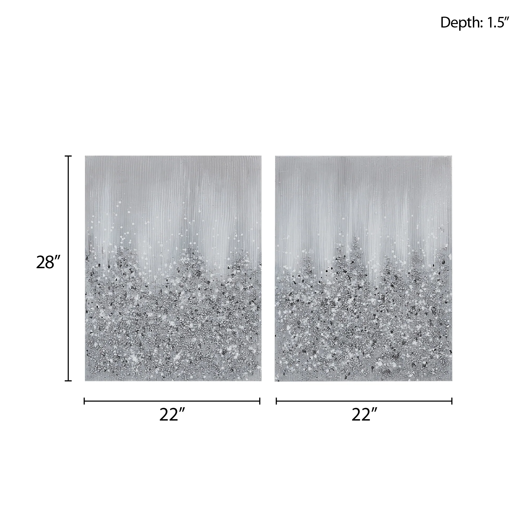 Glimmer Heavily Embellished 2-Piece Canvas Wall Art Set - Image 15