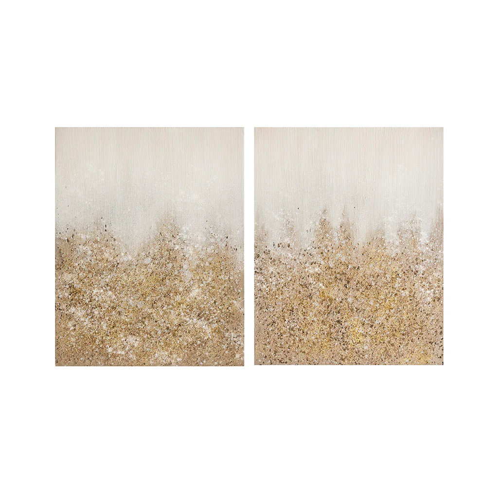 Glimmer Heavily Embellished 2-Piece Canvas Wall Art Set - Image 3