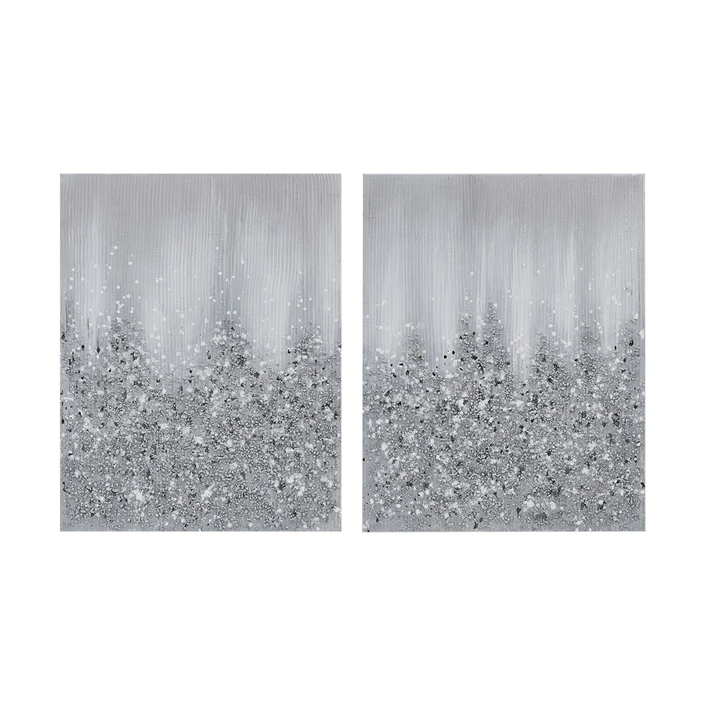 Glimmer Heavily Embellished 2-Piece Canvas Wall Art Set - Image 4