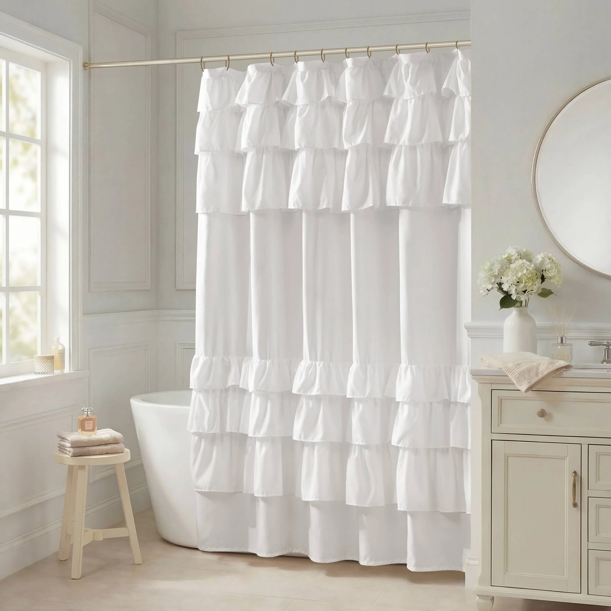 Grace Ruffled Shower Curtain - Image 2
