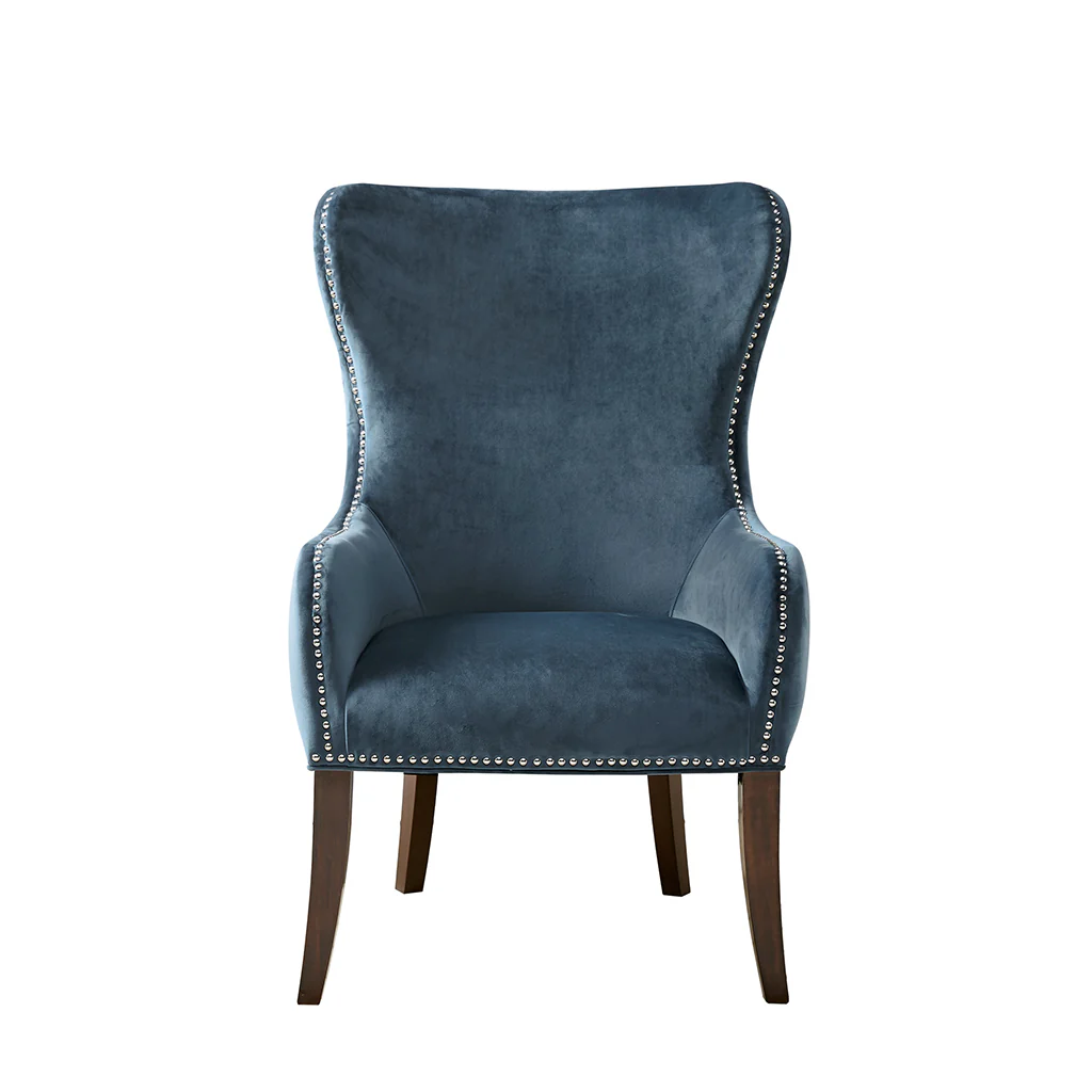 Hancock Button Tufted Wingback Accent Chair with Nailhead Trim - Image 6