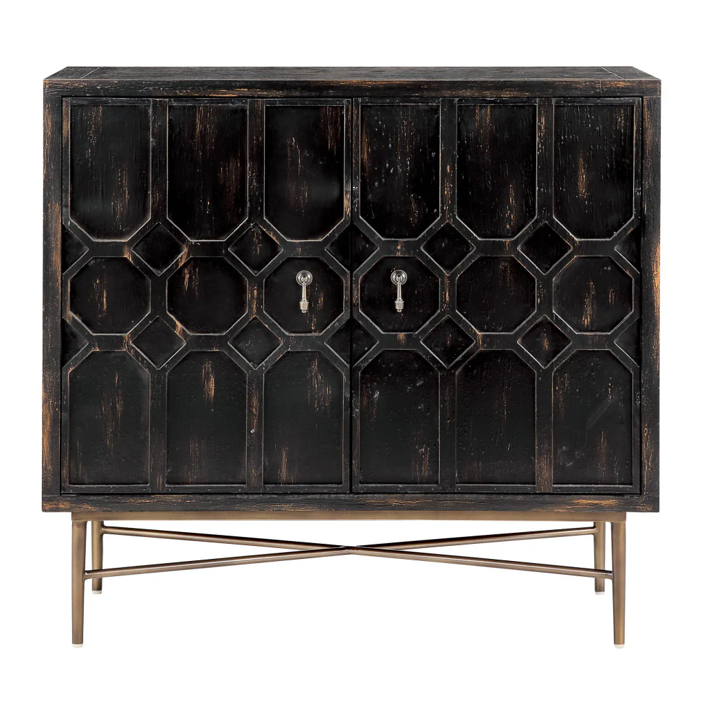 Hanley Honeycomb 2-door wood storage cabinet - Image 9