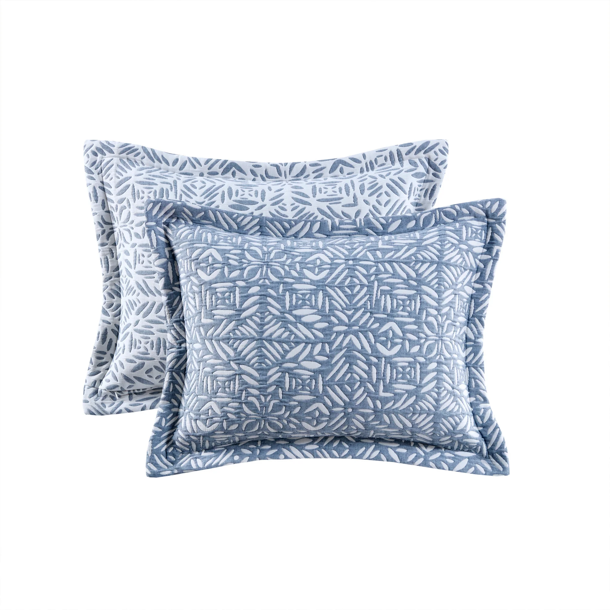 Harmony 4-Piece Oversized Reversible Matelasse Quilt Set with Throw Pillow - Image 9
