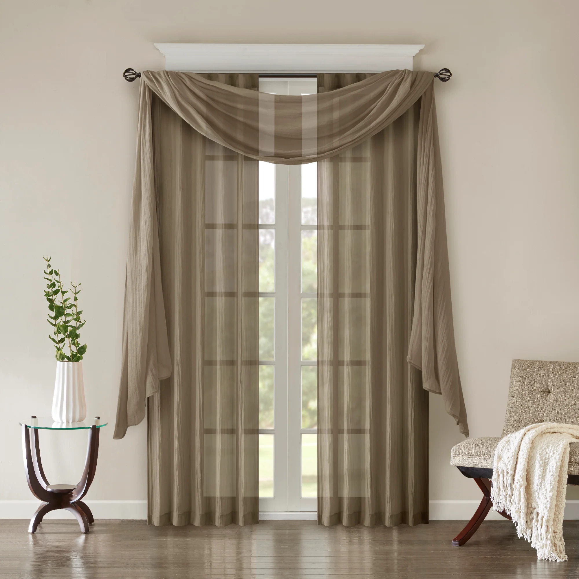 Harper Solid Crushed Curtain Panel Pair - Image 48