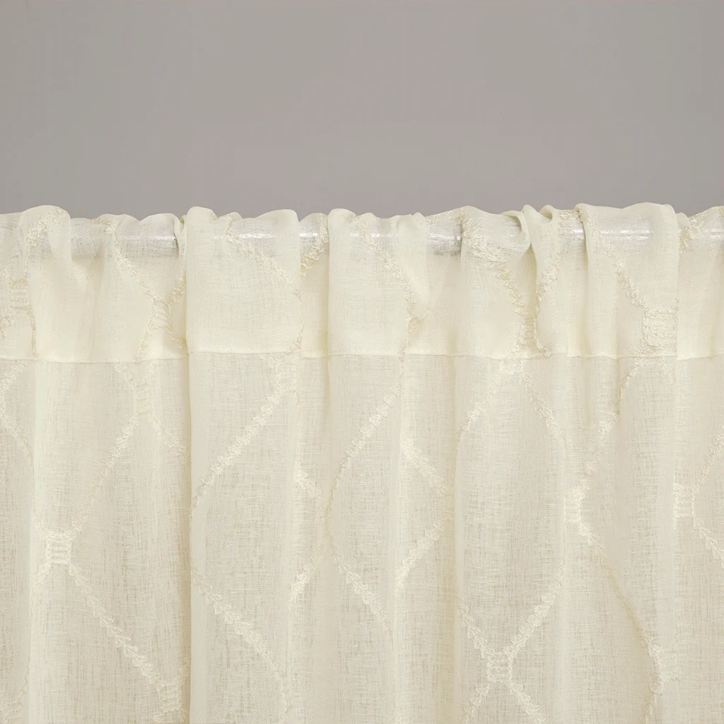 Irina Diamond Sheer Window Curtain Panel - Image 4
