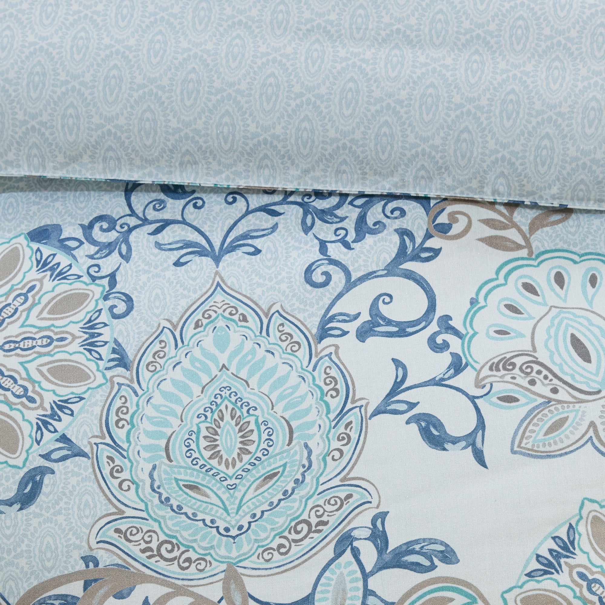 Isla 8-Piece Cotton Floral Printed Reversible Comforter Set - Image 22