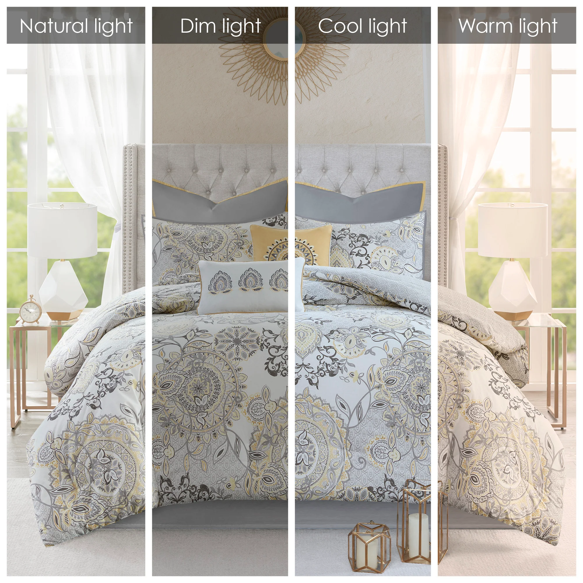Isla 8-Piece Cotton Floral Printed Reversible Comforter Set - Image 40