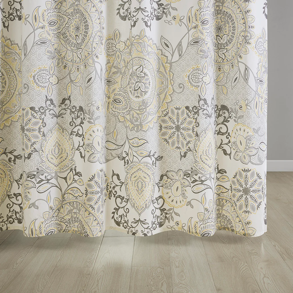 Isla Printed Cotton Shower Curtain - Image 12