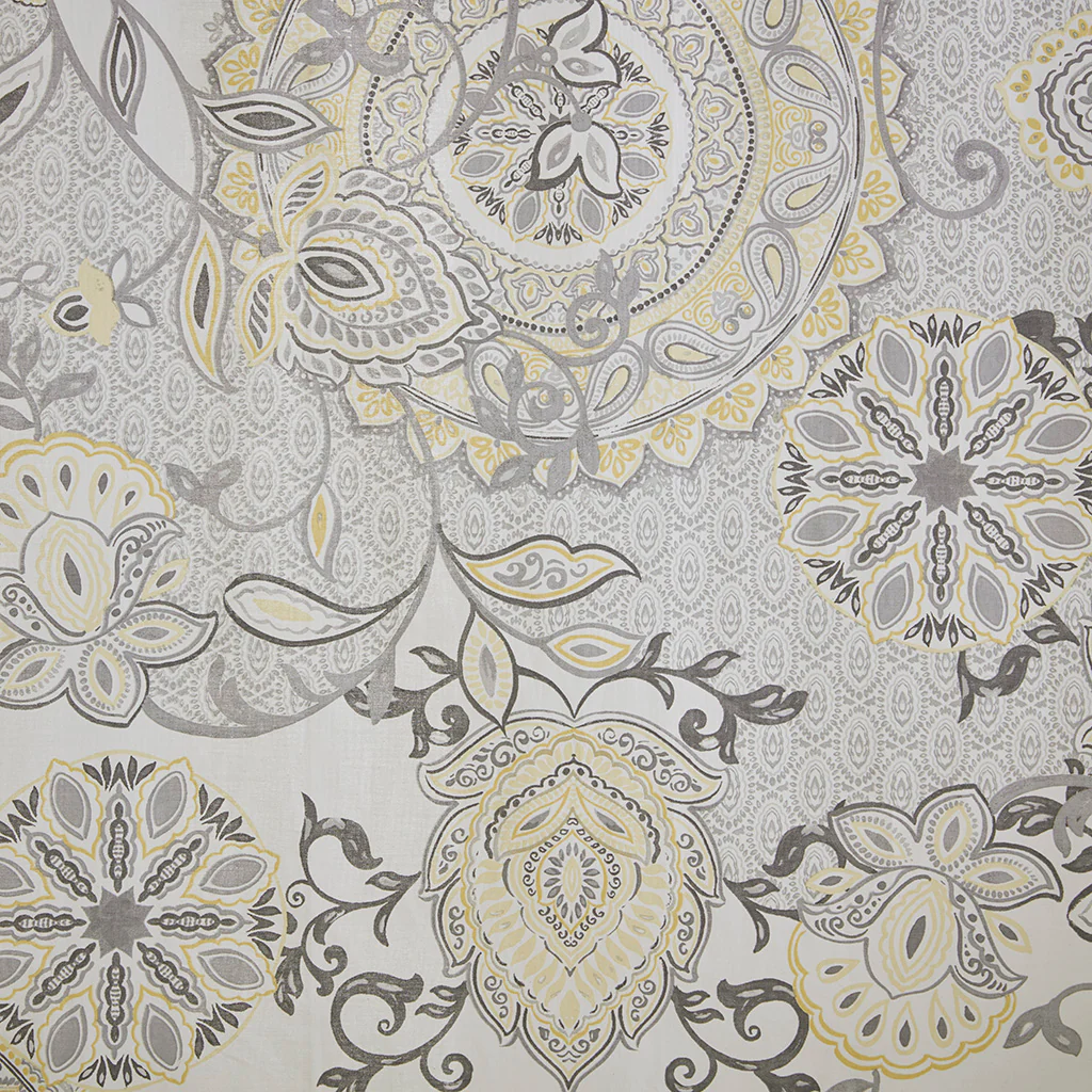 Isla Printed Cotton Shower Curtain - Image 6