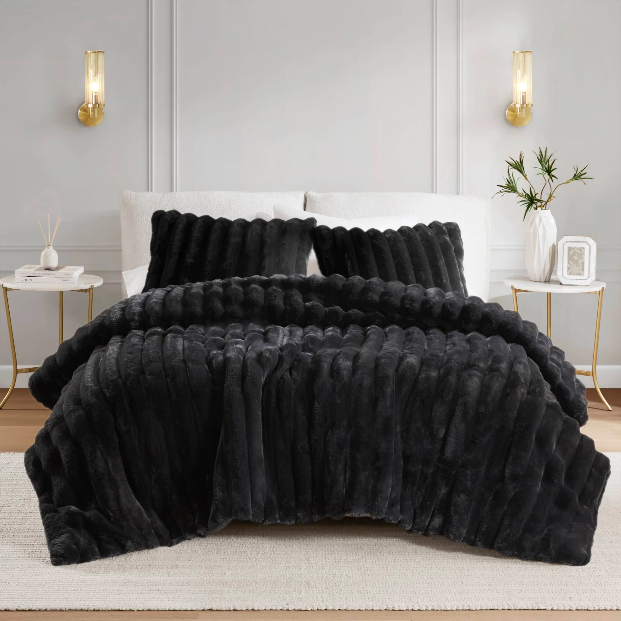 Jasmine Ultrasoft Faux Fur Ribbed Comforter Set - Image 10