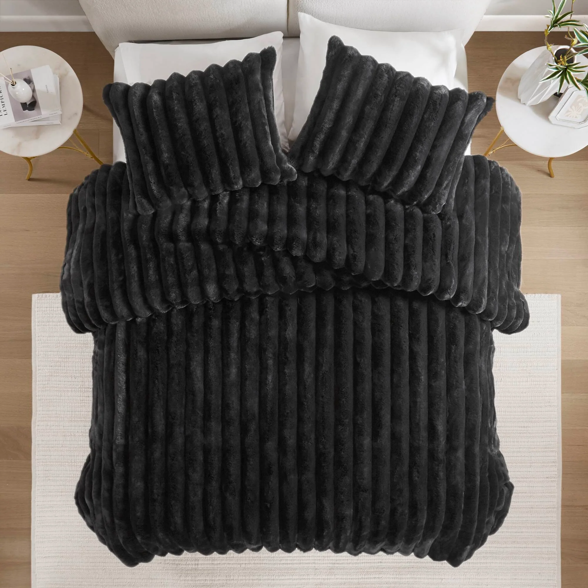 Jasmine Ultrasoft Faux Fur Ribbed Comforter Set - Image 12