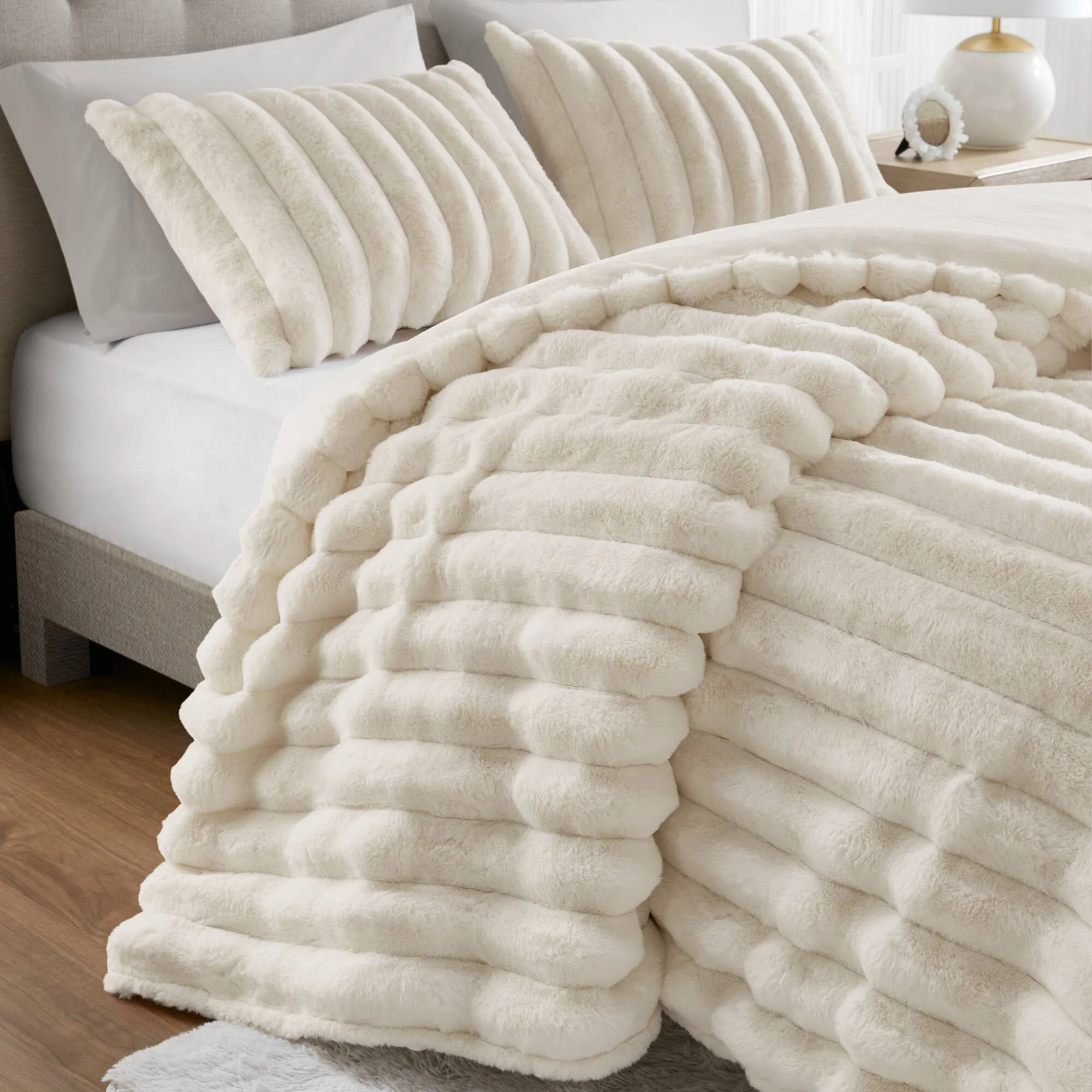 Jasmine Ultrasoft Faux Fur Ribbed Comforter Set - Image 34