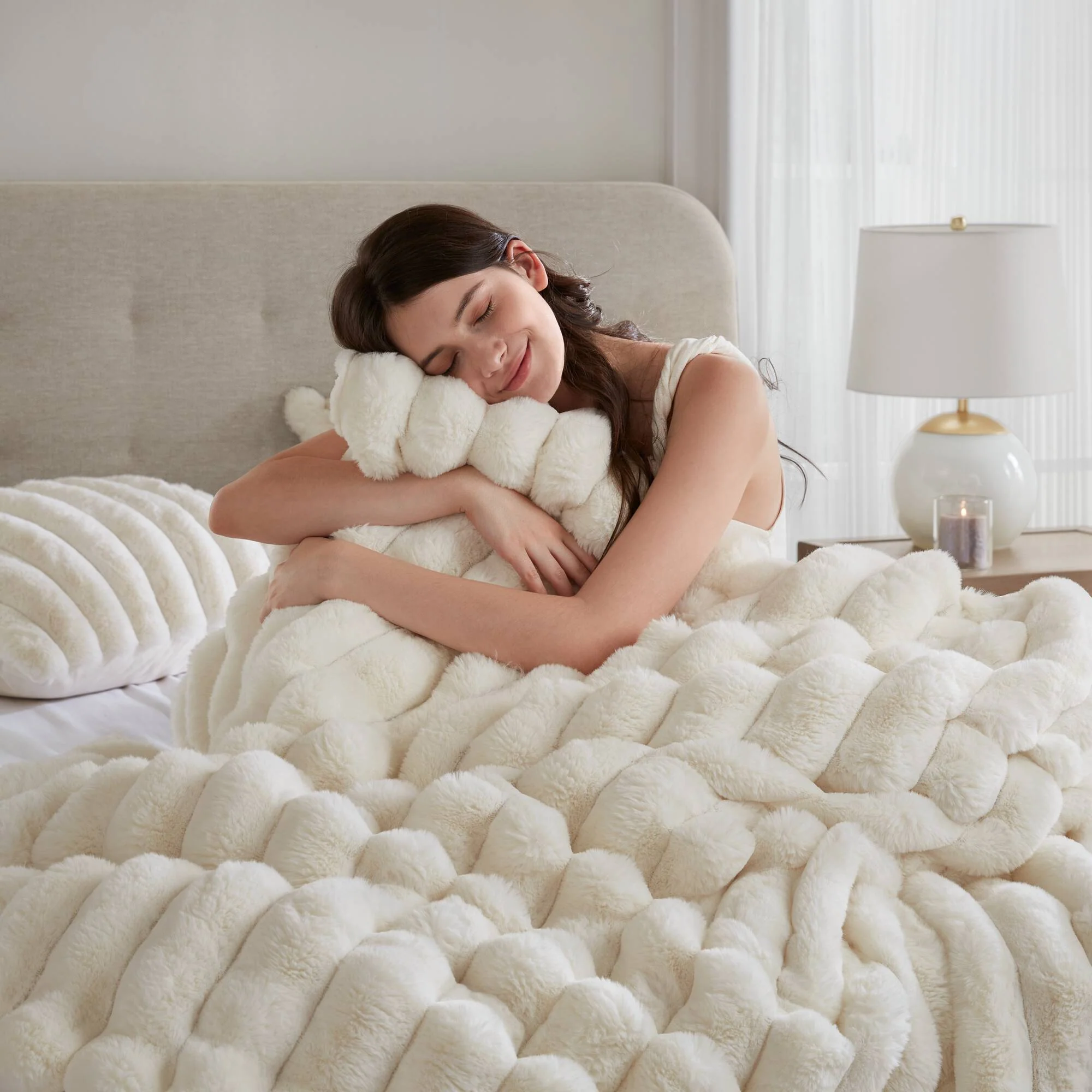 Jasmine Ultrasoft Faux Fur Ribbed Comforter Set - Image 35