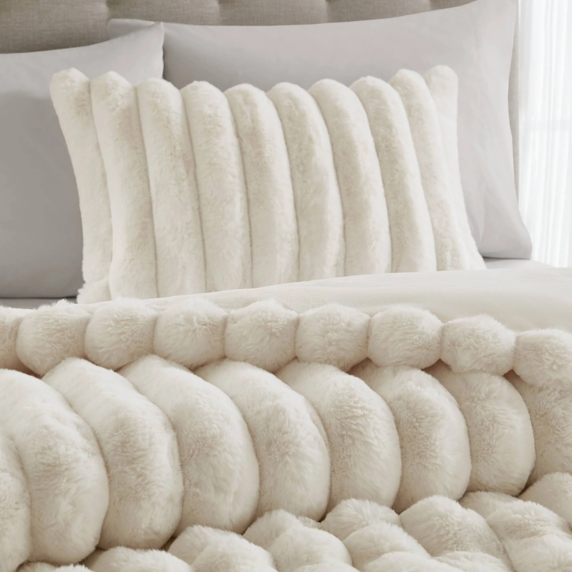 Jasmine Ultrasoft Faux Fur Ribbed Comforter Set - Image 37