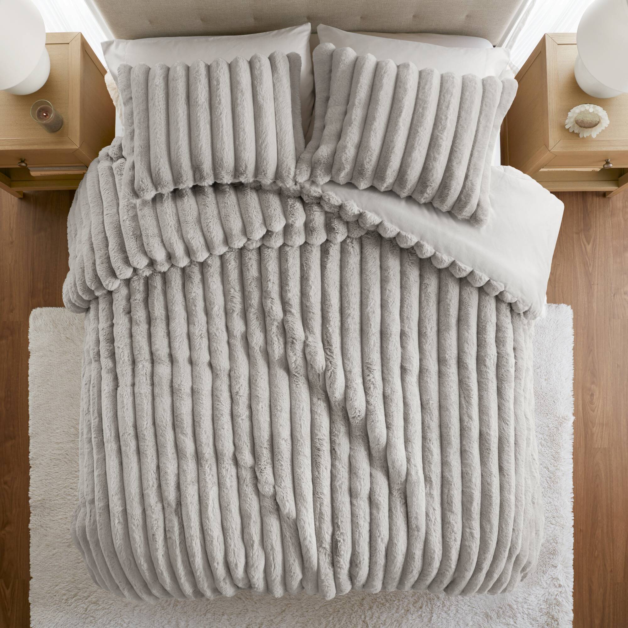 Jasmine Ultrasoft Faux Fur Ribbed Comforter Set - Image 46