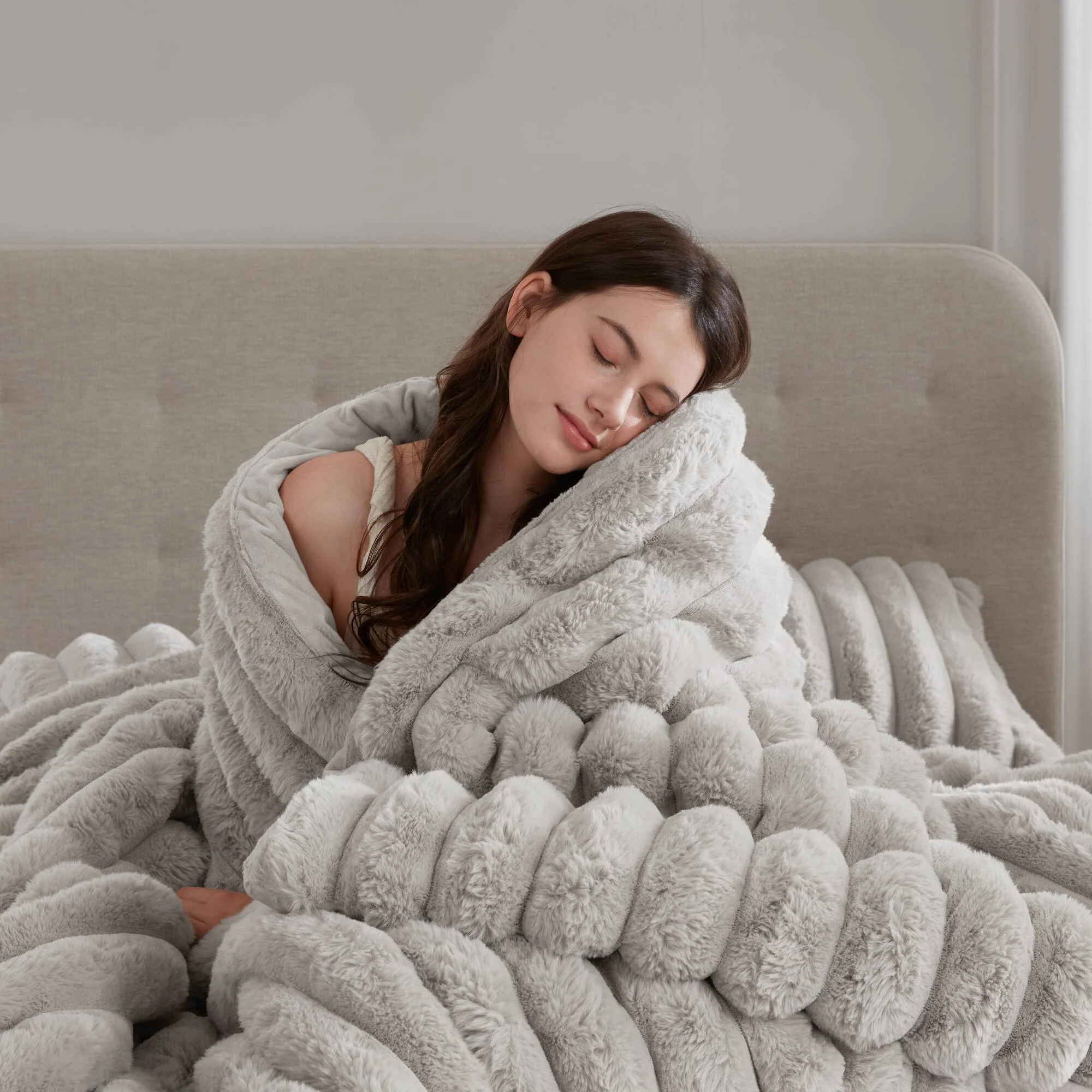Jasmine Ultrasoft Faux Fur Ribbed Comforter Set - Image 49